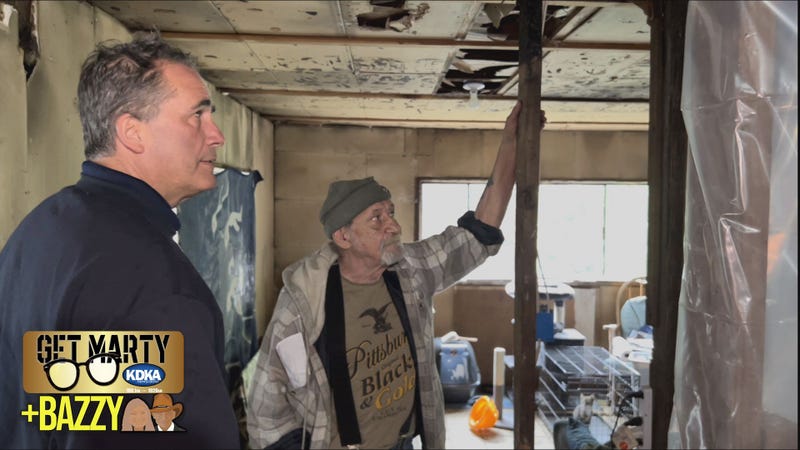Arianna Bazzy talks to Vietnam veteran, Chuck Geiger about the fire inside his home.