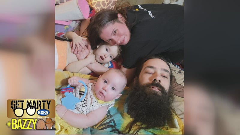 Ryan Venters with his girlfriend Miranda and their children, Tegan (Age 2) and Aurora (Age 5 months)