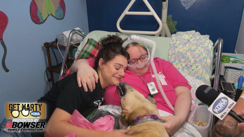 Hugs and licks after Sammie (right) tells Alex (left) that she's been chosen to receive Leias help.