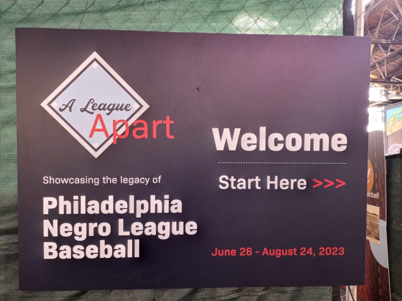 The welcome sign for the "A League Apart" exhibit at Cherry Street Pier