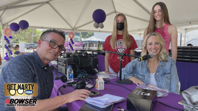 Marty Griffin was joined by his wife, Kristine, and daughters, Chloe and Sophia at the event.