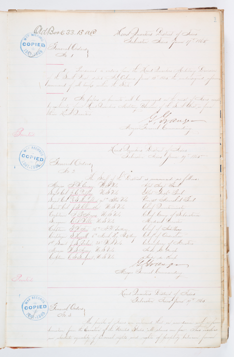 This order represents the Federal Government’s final execution and fulfillment of the terms of the Emancipation Proclamation. The people to whom this order was addressed were the last group of Americans to be informed that all formerly enslaved persons were now free