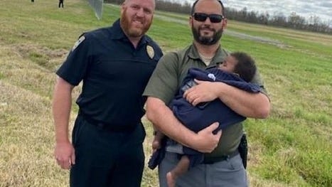 8-month-old baby recovered alive by Baton Rouge police after he spent the night in a field