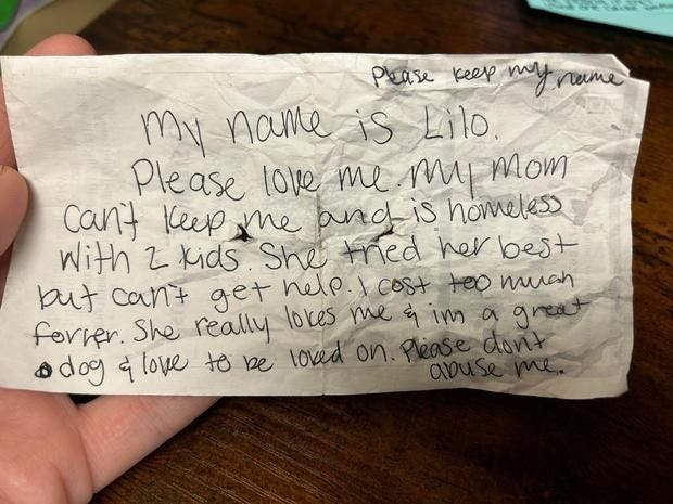The note