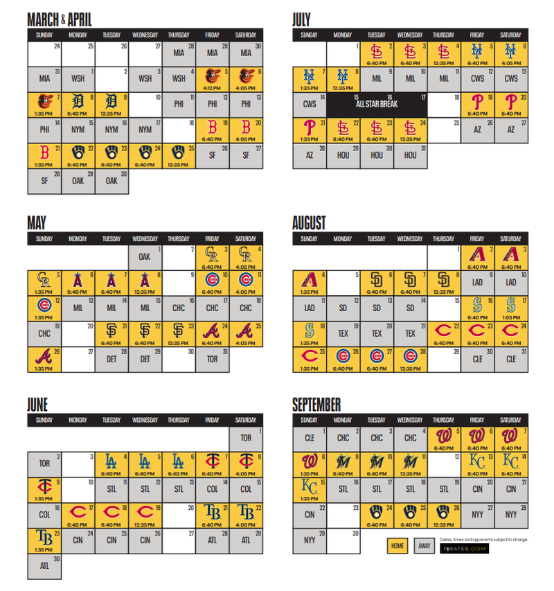 Pirates 2024 Schedule