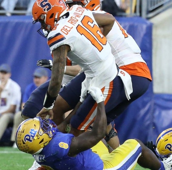 Calijah Kancey with sack of Syracuse QB