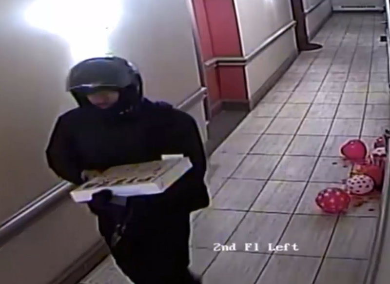The suspect was last seen headed westbound on Patchen Avenue, allegedly with the package valued at $1,500