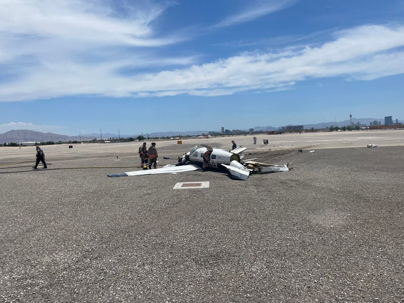 Two small planes collide at the North Las Vegas Airport on July 17th, 2022
