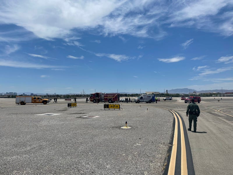 Scene of a crash at the NLV Airport on July 17th, 2022