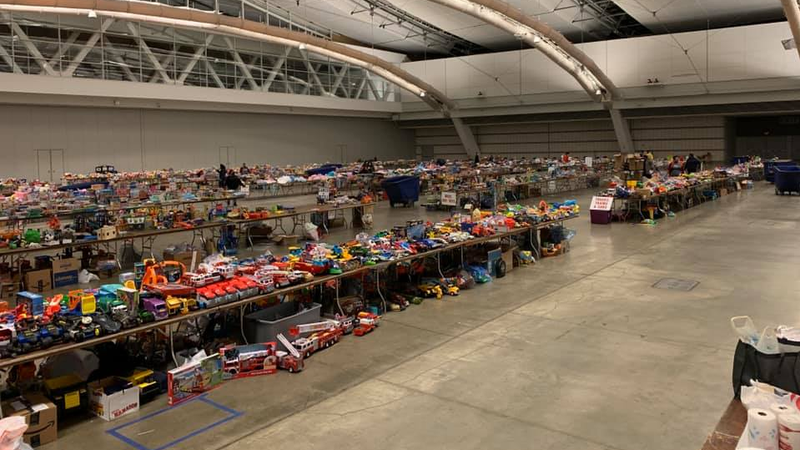 Play It Forward Pittsburgh’s toy collections fill a hall at Pittsburgh’s David L. Lawrence Convention Center