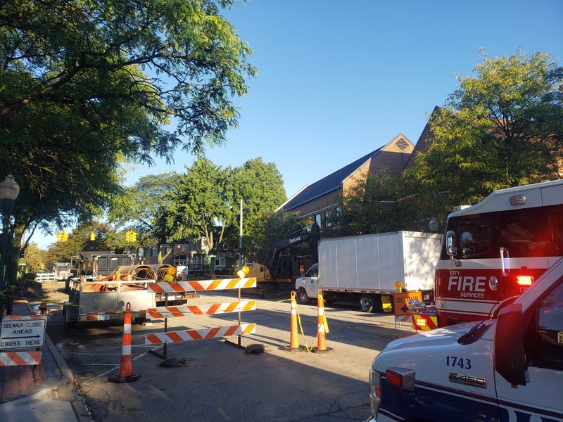 Gas leak in downtown Plymouth