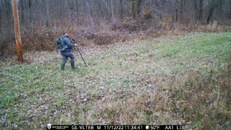 Butler caught on trail camera in connection with widespread illegal poaching investigation in Erie County.