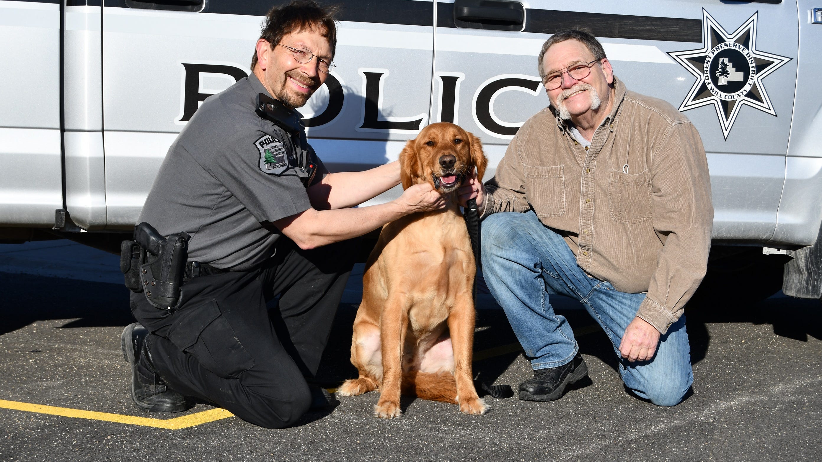 Firefighters, forest preserve police officer help rescue dog from icy waters