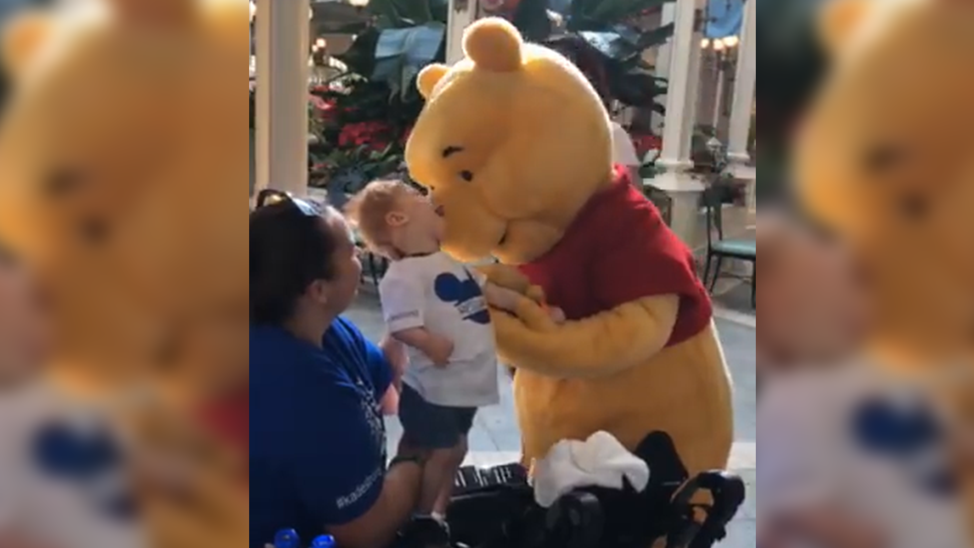 Winnie The Pooh Spending Time Comforting Boy with Cerebral Palsy Will Melt Your Heart