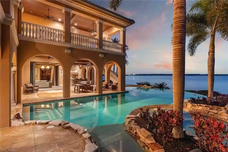 Pool at Santana's home