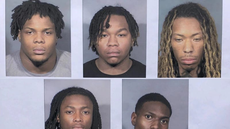 Suspects in a shooting at a Summerlin pool in May of 2021