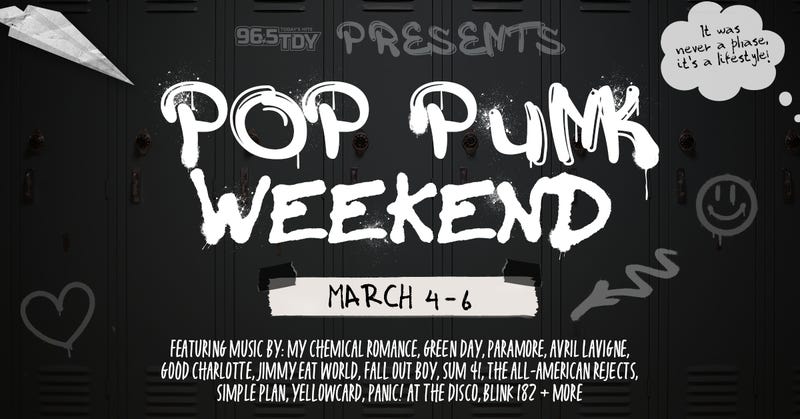 96.5 TDY Presents Pop Punk Weekend, March 4 -6