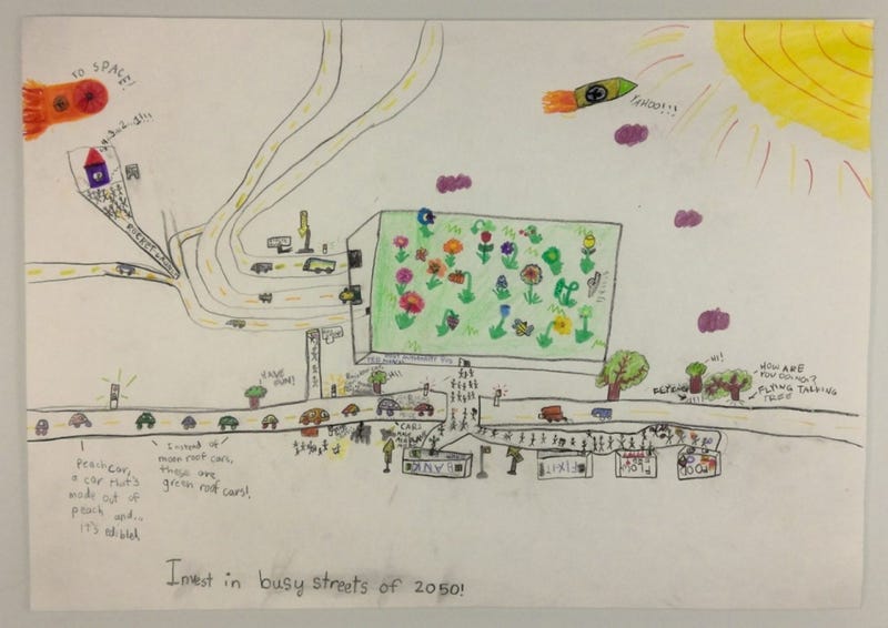 Sadie Walker, 8 years old, from Astoria, N.Y.; P.S./I.S. 217 Roosevelt Island. Runne-up in Port Authority poster contest.
