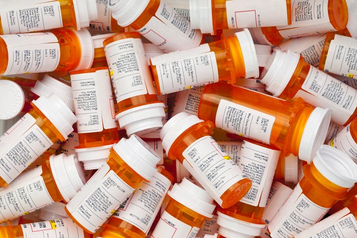 Bottles of prescription drugs