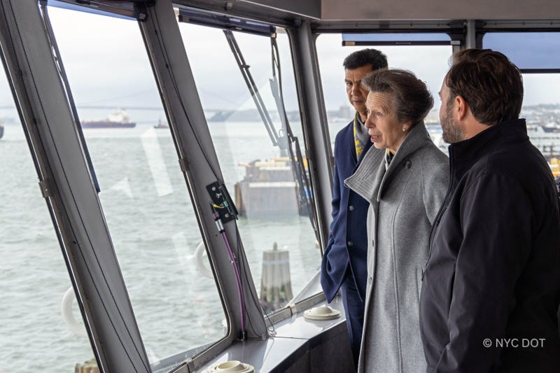 Princess Anne rides the Staten Island Ferry on Oct. 4, 2022