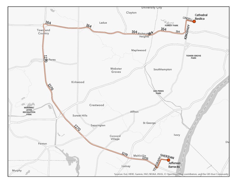 procession route