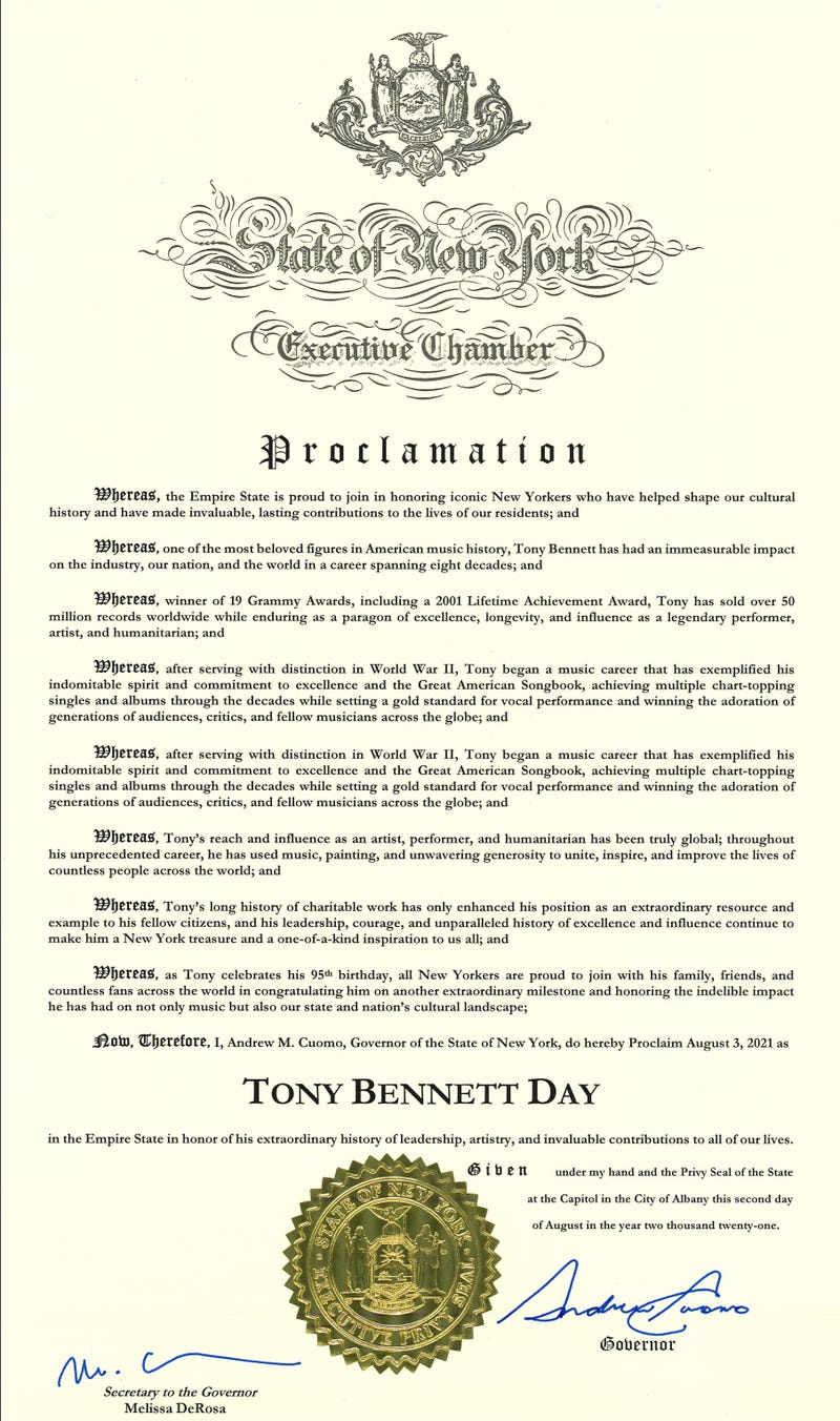 Tony Bennett Day