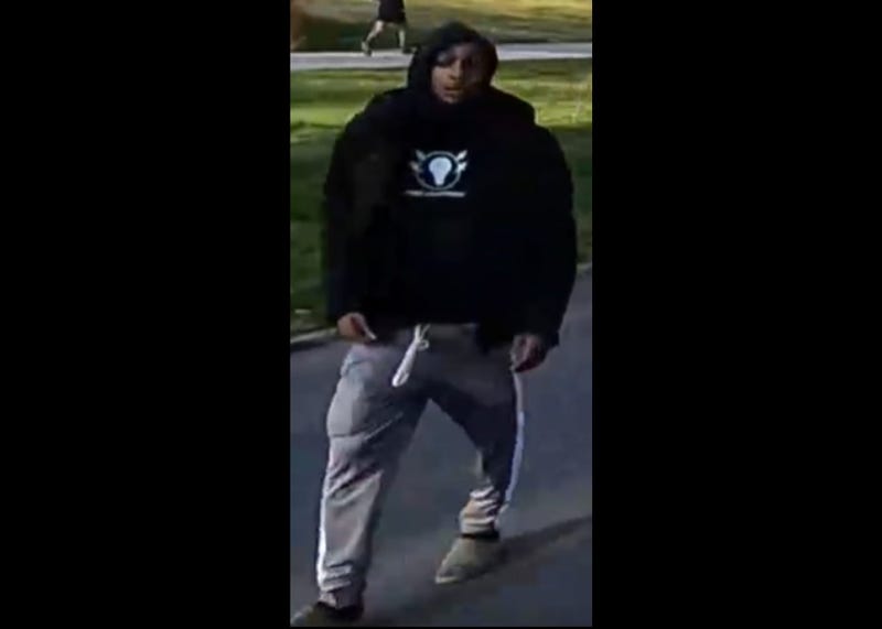 The image depicts one of four suspects wanted in connection to a shooting in Prospect Park earlier this month.