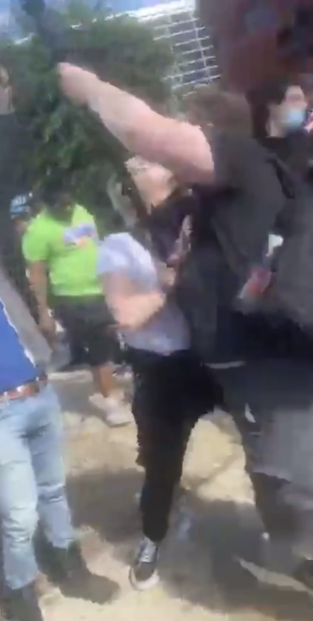 Woman at May 30 protest in Pittsburgh