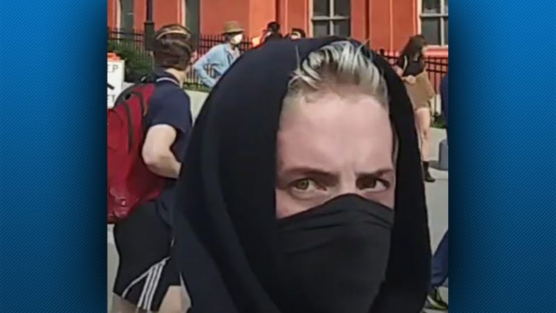 Woman at May 30 protest in Pittsburgh