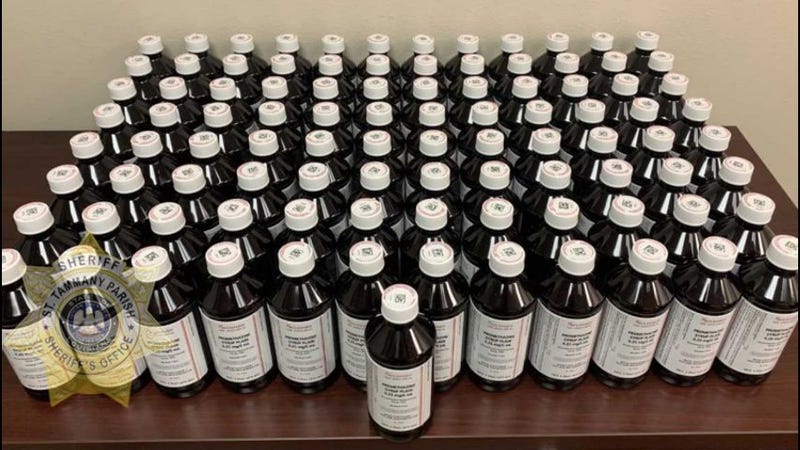 Confiscated cough syrup