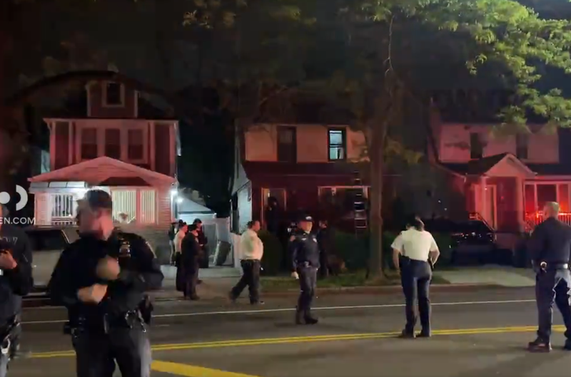 Citizen App footage from the South Ozone Park scene shows a heavy police presence.