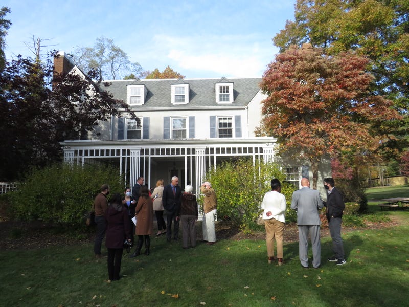Officials attend a ribbon-cutting for the new Quality Parenting Center at The Village for Families & Children, Manchester, CT, 11/4/21