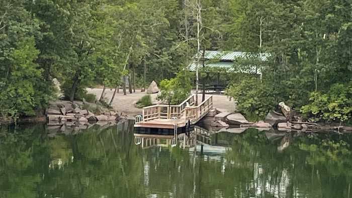 One of the swimming quarries at the park.