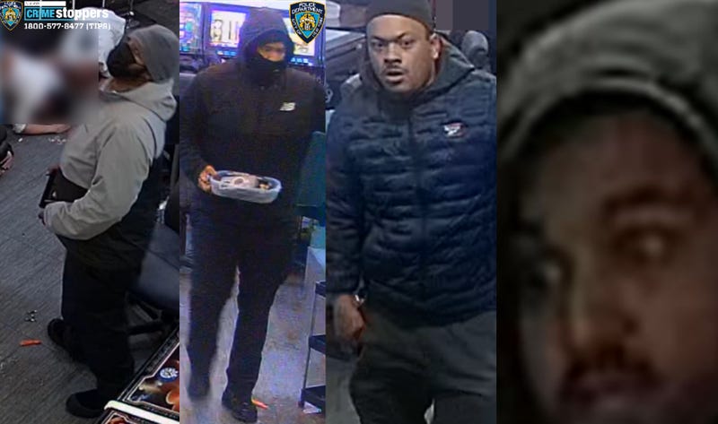 Police are searching for at least four suspects in the brazen shooting and robbery in Flushing on Dec. 19, 2024