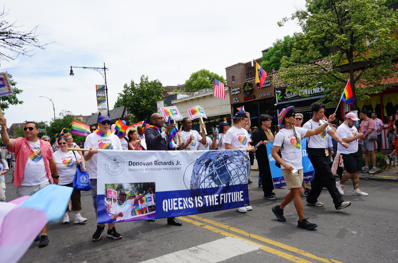 Queens Borough President Donovan Richards Jr. attends the 2024 New Queens Pride parade in Jackson Heights on June 2, 2024.