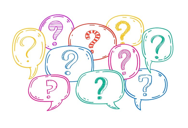 Question mark graphic