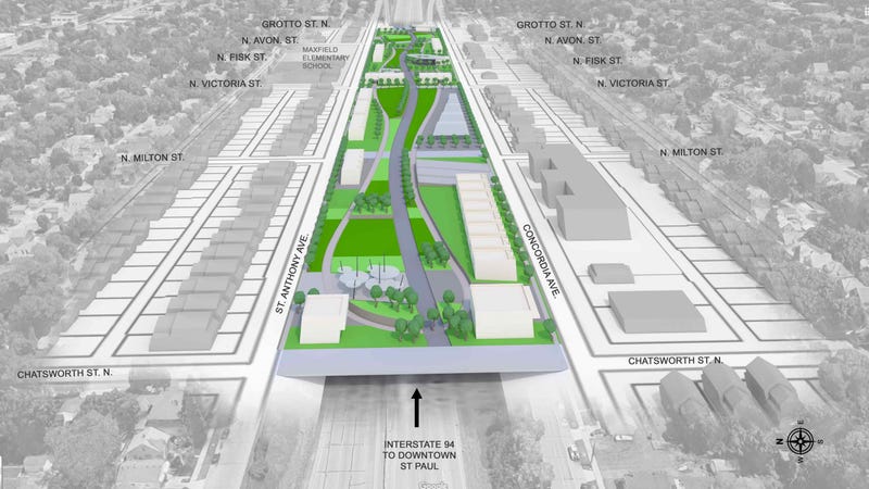 Land bridge, Rondo, Interstate 94