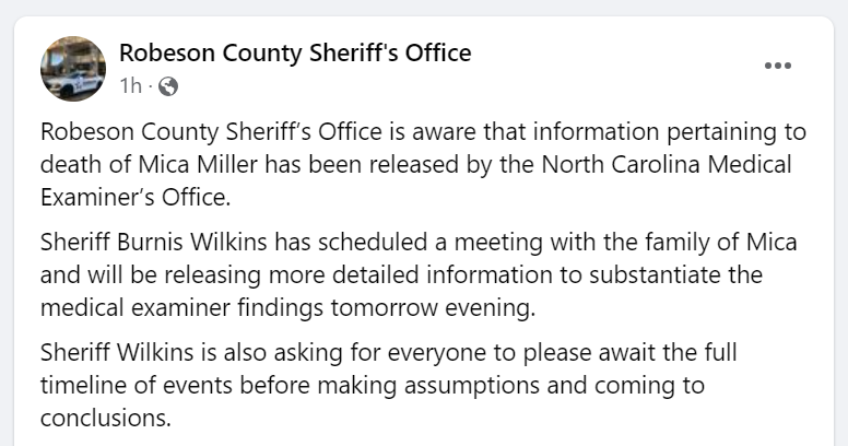 RCSO Facebook Page