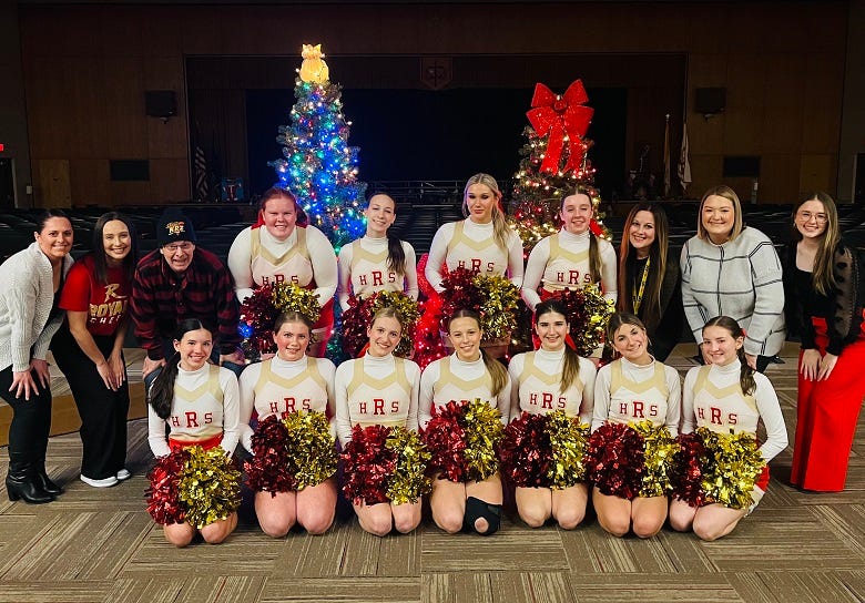 Rocky & Lissa and the Holy Redeemer cheerleaders 