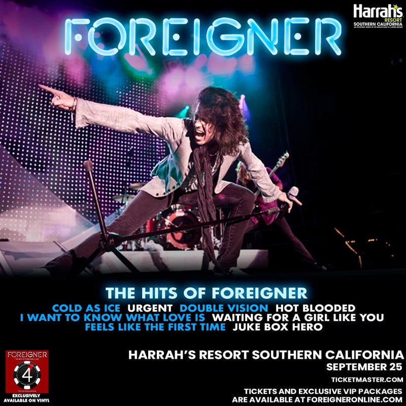 Foreigner Harrah's Resort Southern California 9/25/22