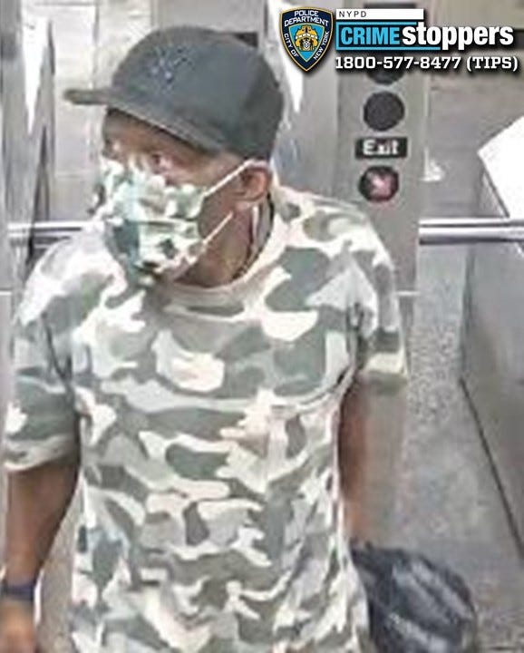 Man wanted for slashing, beating and robbing a woman at Brooklyn subway station early Sunday morning.
