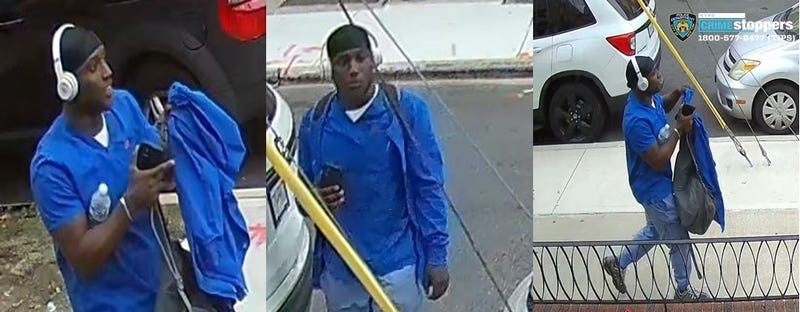 A man accused of spitting on, groping a 12-year-old girl in Queens on Friday is being sought by police.