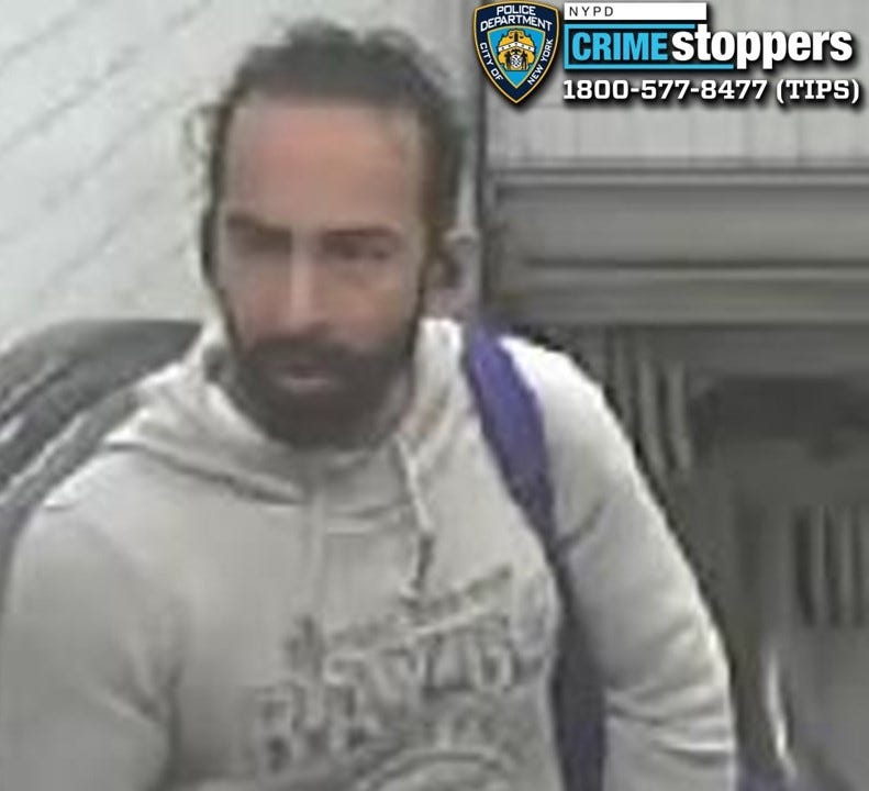 Police released photos of a man wanted "upskirting" at a Manhattan subway station.