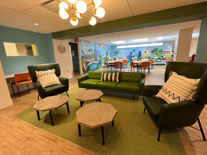 living room at Advocate Children’s Hospital's family room