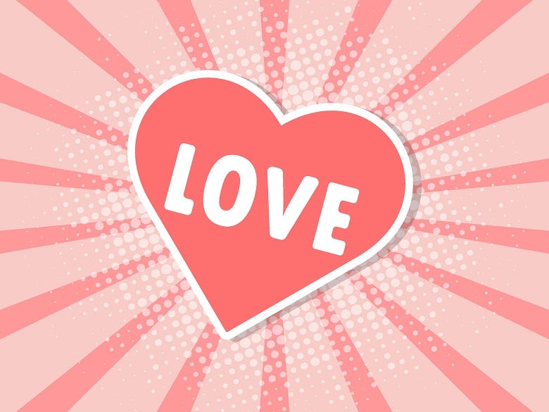 "Love" graphic