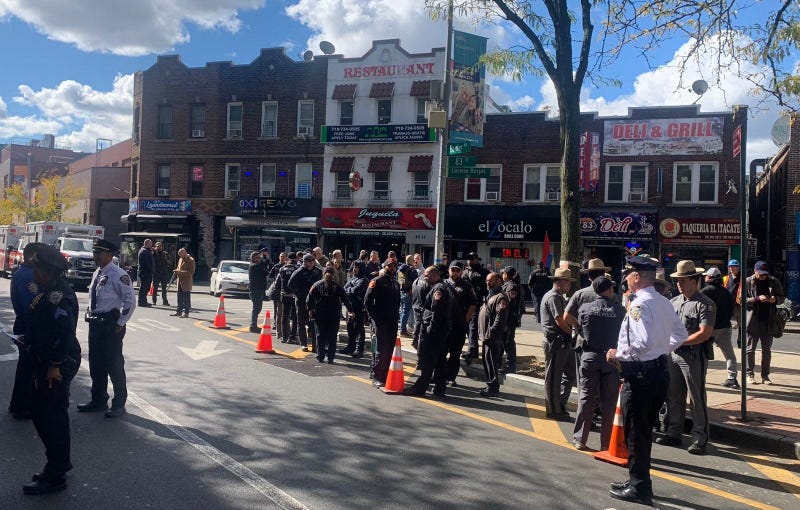 Hundreds of police officers were surged to the Roosevelt Avenue corridor to combat crime and quality of life issues