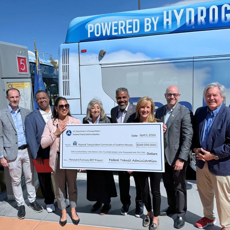 A grant is presented to the Regional Transportation Commission on 4-1-24