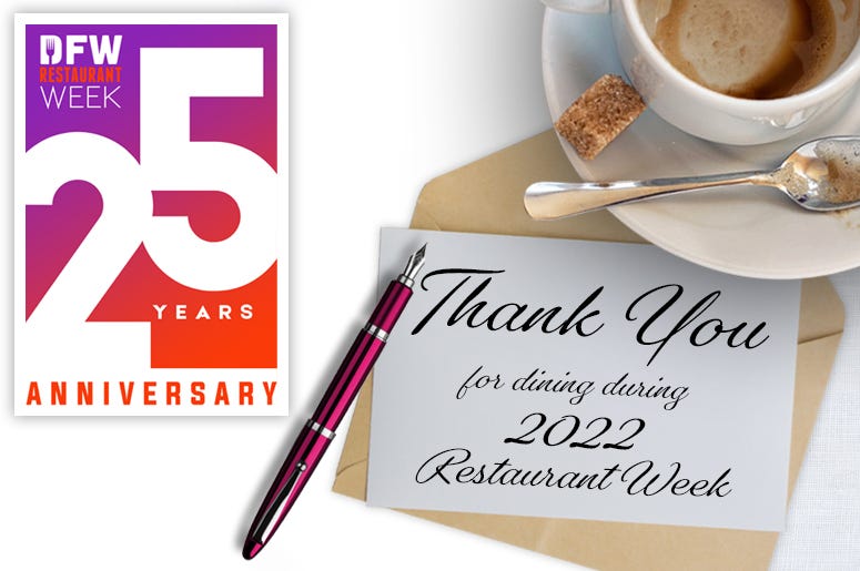 DFW Restaurant Week Thank You