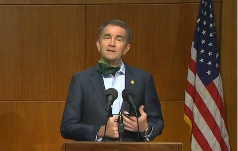Governor Ralph Northam holds a Covid Briefing