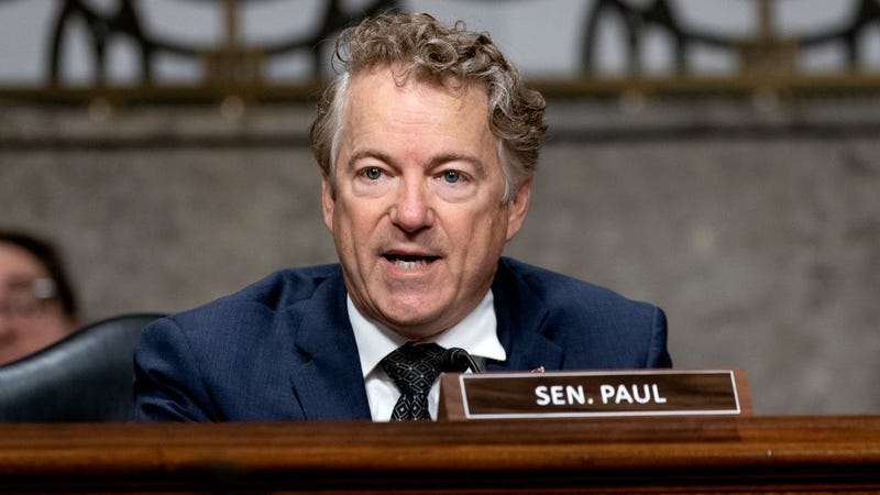Sen. Rand Paul (R-KY) questions Dr. Anthony Fauci, White House Chief Medical Advisor and Director of the NIAID, at a Senate Health, Education, Labor, and Pensions Committee hearing on Capitol Hill on January 11, 2022 in Washington, D.C. 